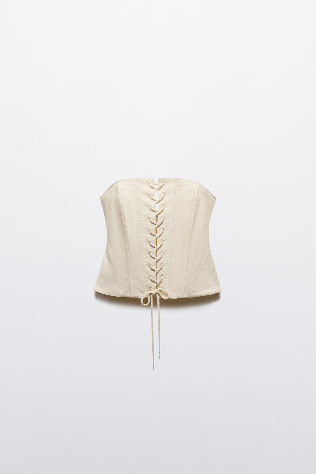 Топ-корсет со шнуровкой - цвет молочный - 7