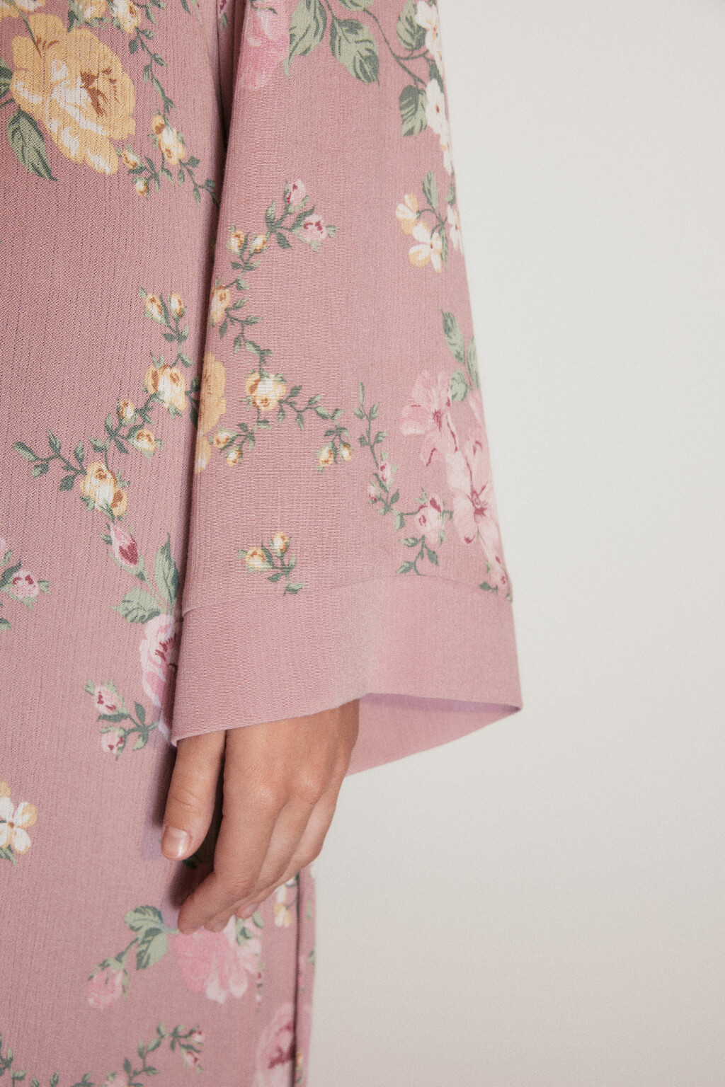 Кардиган-кимоно с поясом и принтом - цвет мультиколор - 6