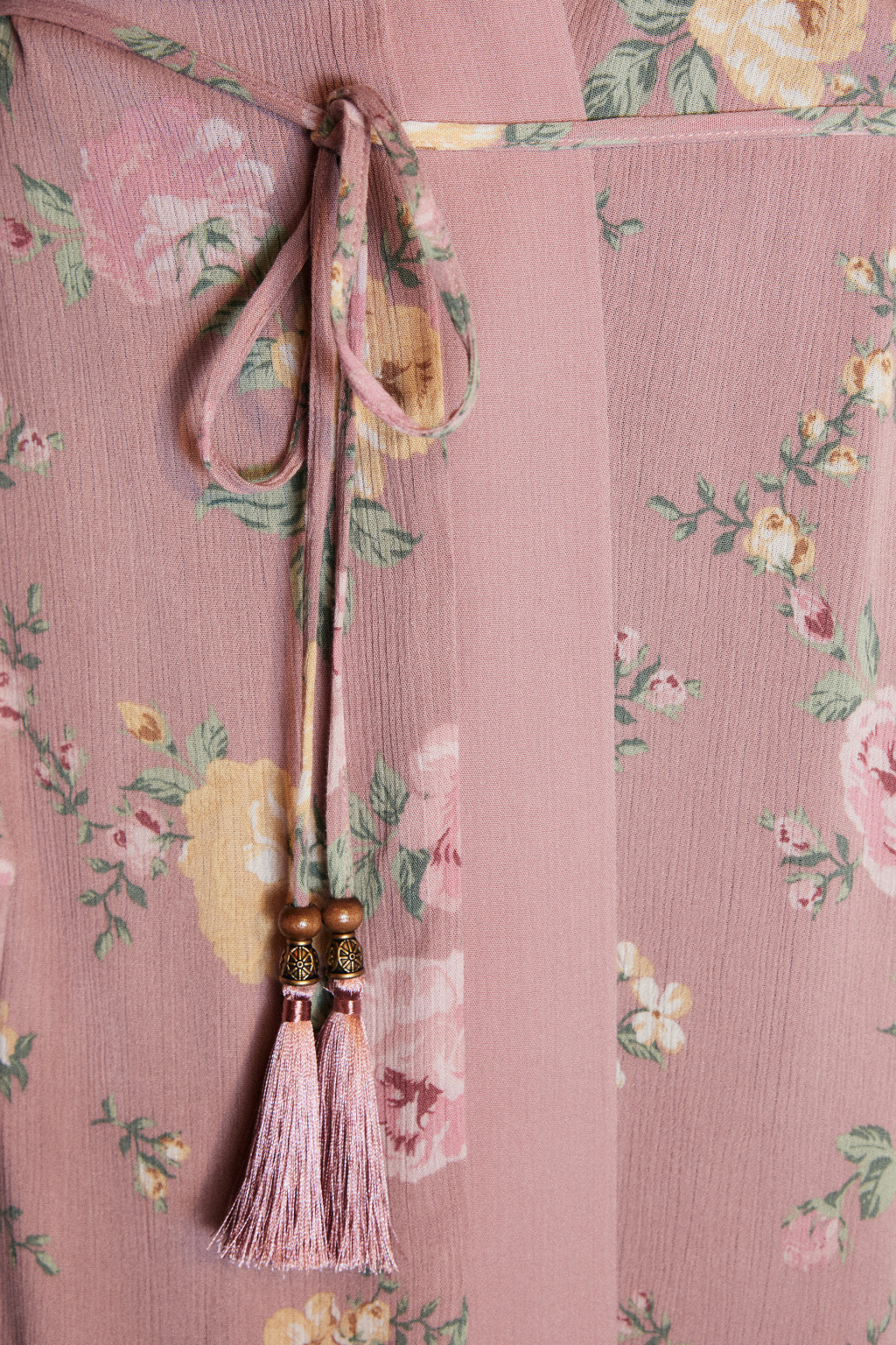 Кардиган-кимоно с поясом и принтом - цвет мультиколор - 7