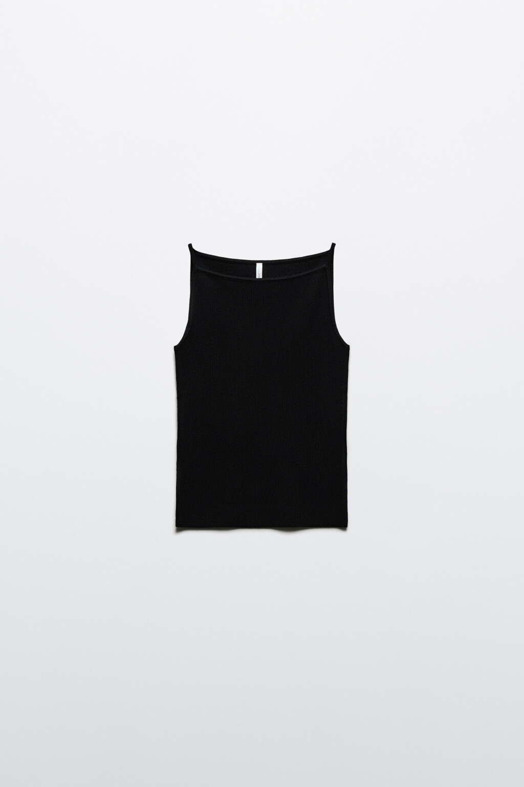 Майка вискозная на тонких бретелях - цвет черный - 7