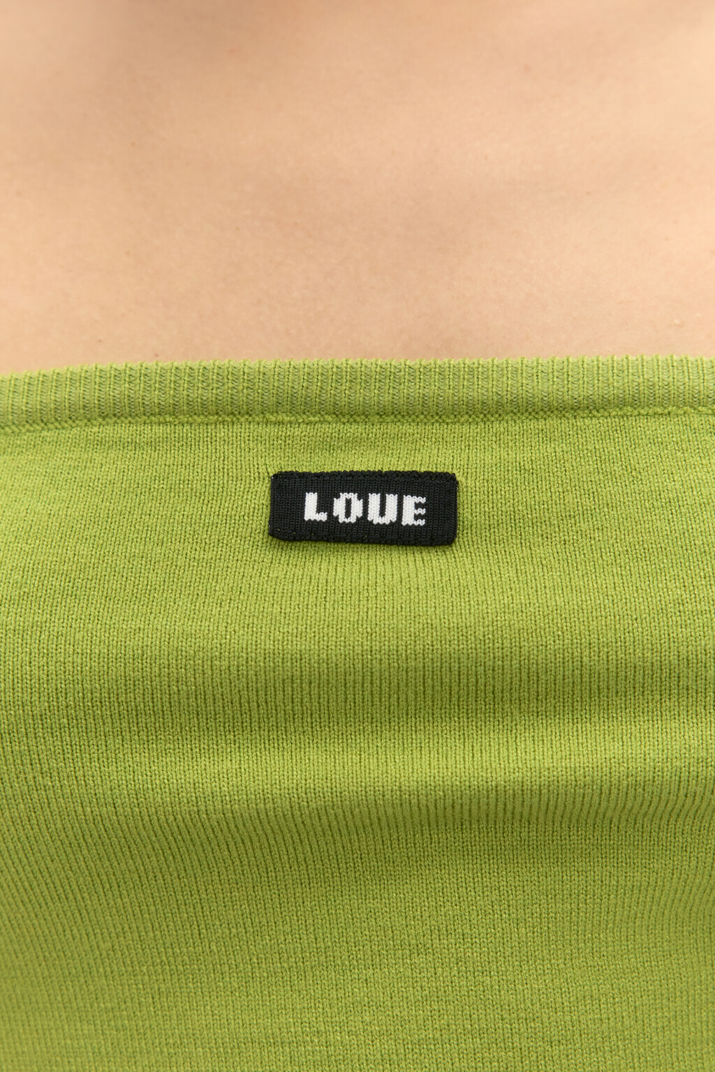 Топ-бандо вязаный с надписью - цвет зеленый - 6