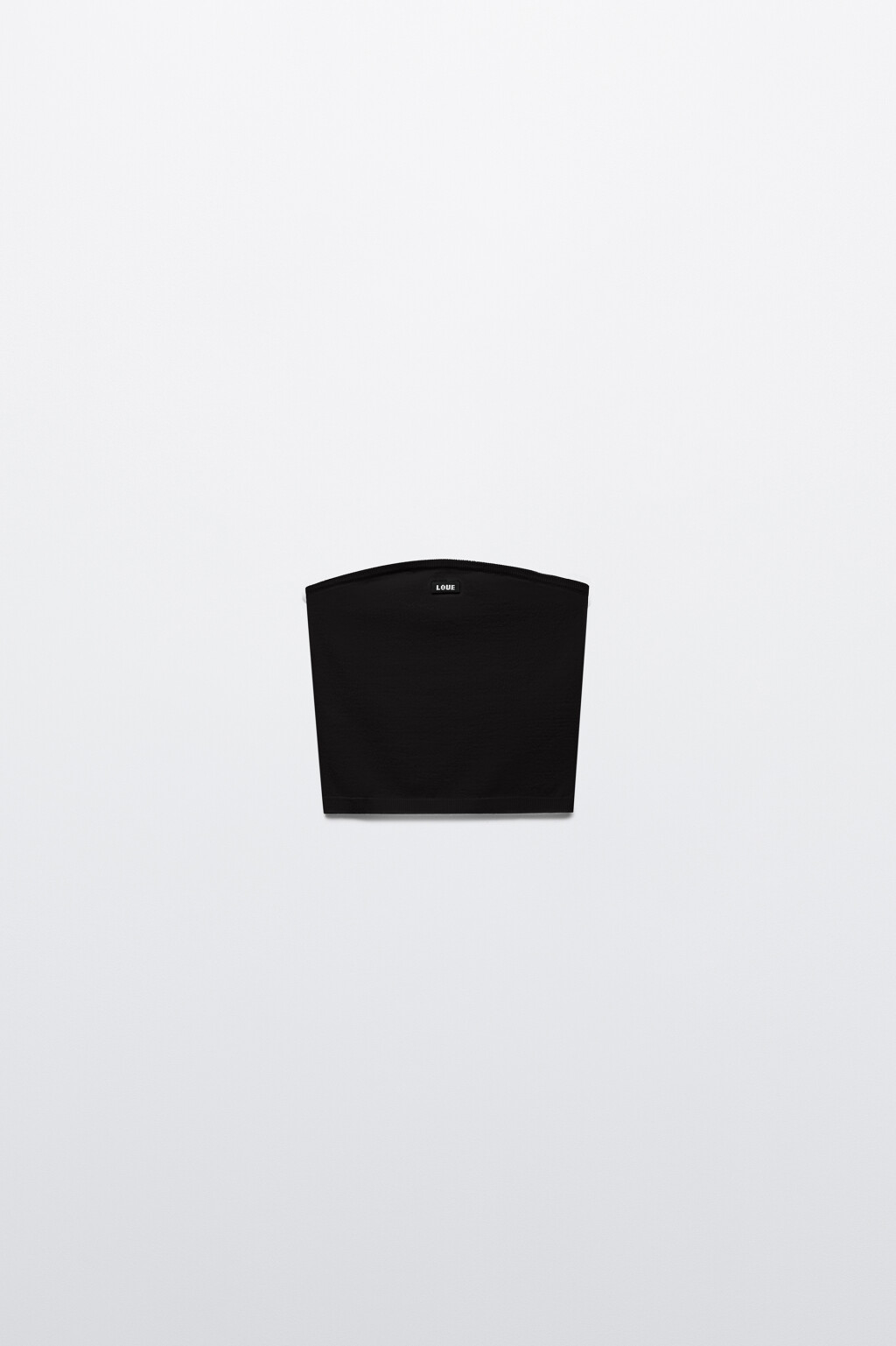 Топ-бандо вязаный с надписью - цвет черный - 8