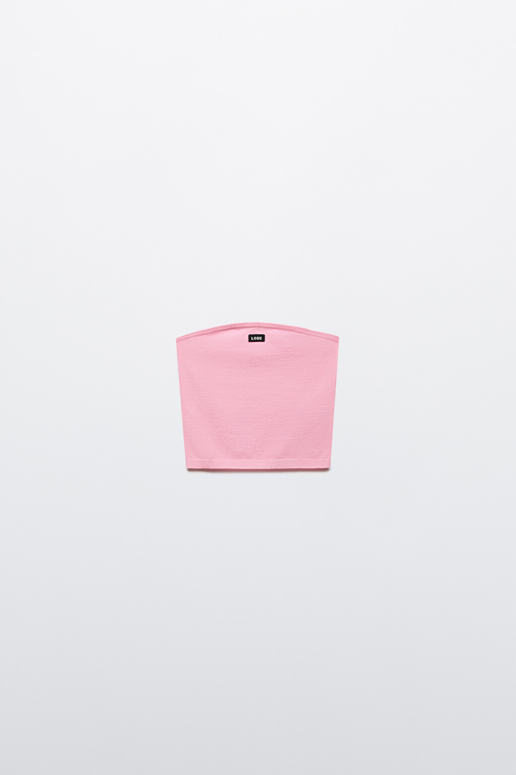 Топ-бандо вязаный с надписью - цвет розовый - 8