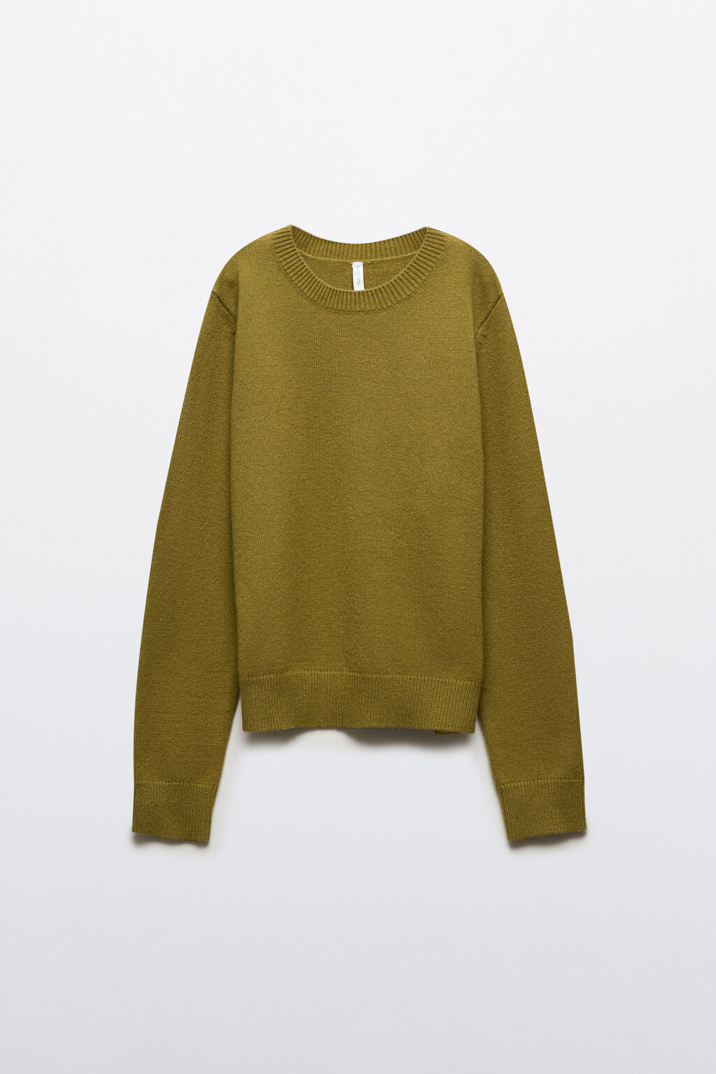 Джемпер вязаный свободный - цвет зеленый - 7