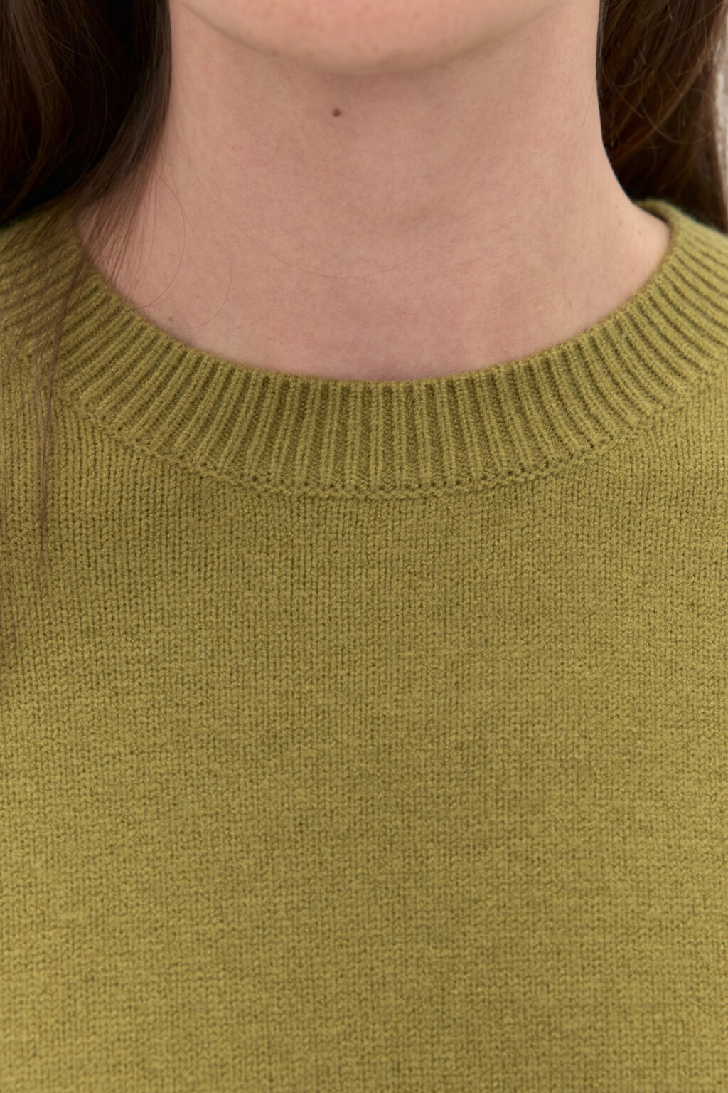Джемпер вязаный свободный - цвет зеленый - 5