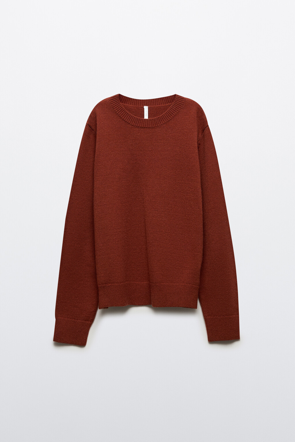 Джемпер вязаный свободный - цвет красный - 7