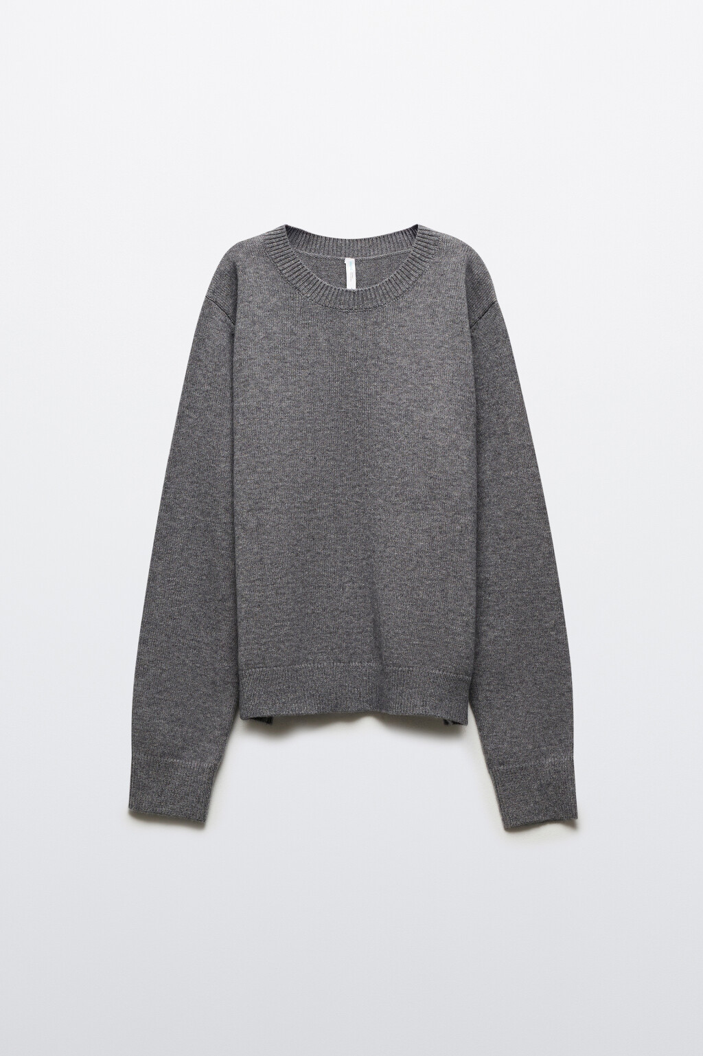 Джемпер вязаный свободный - цвет серый - 8