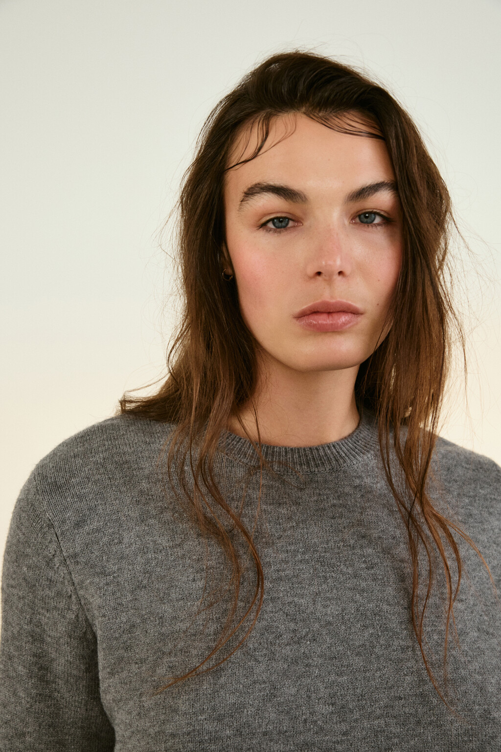 Джемпер вязаный свободный - цвет серый - 6