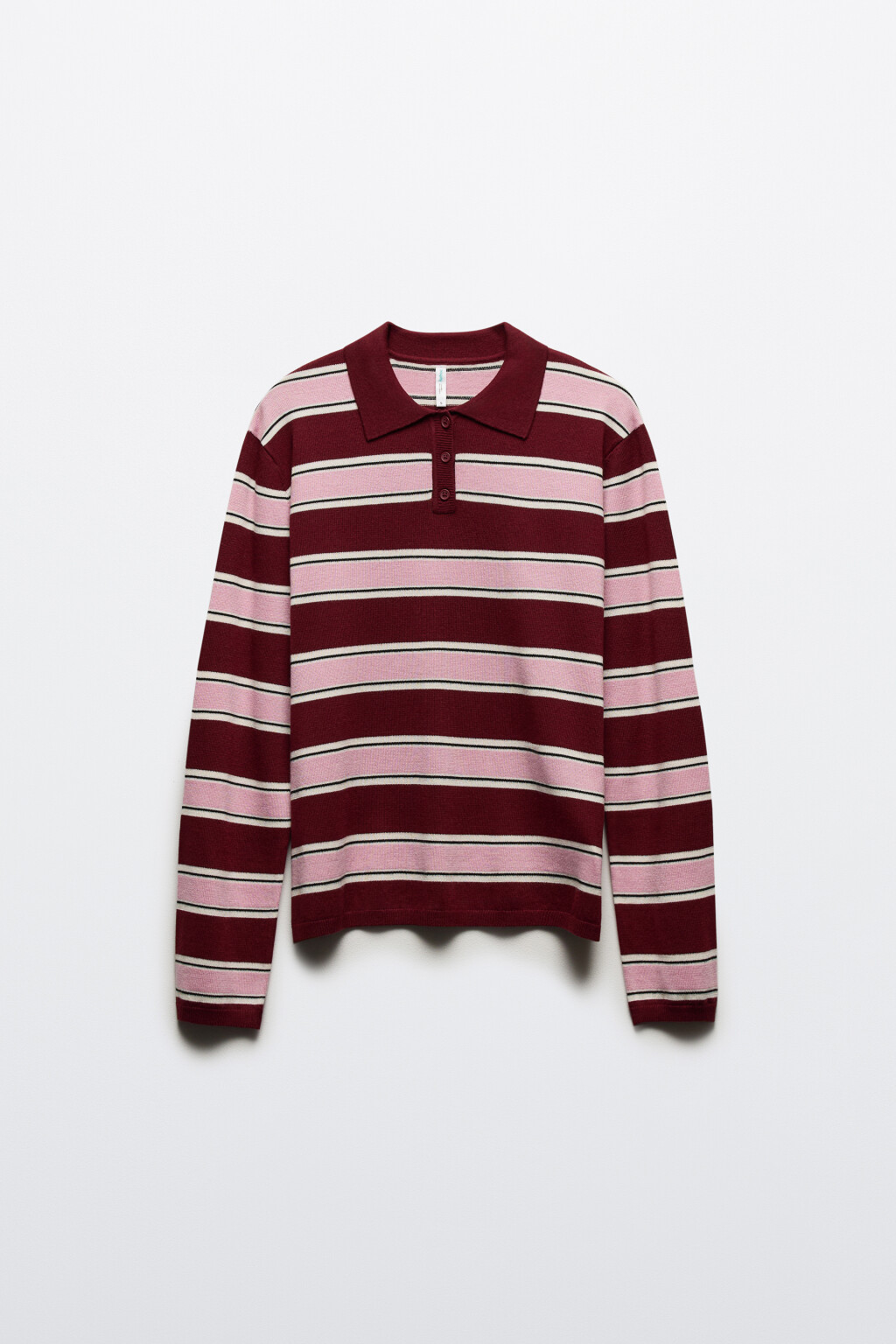 Джемпер-поло в полоску - цвет красный - 7