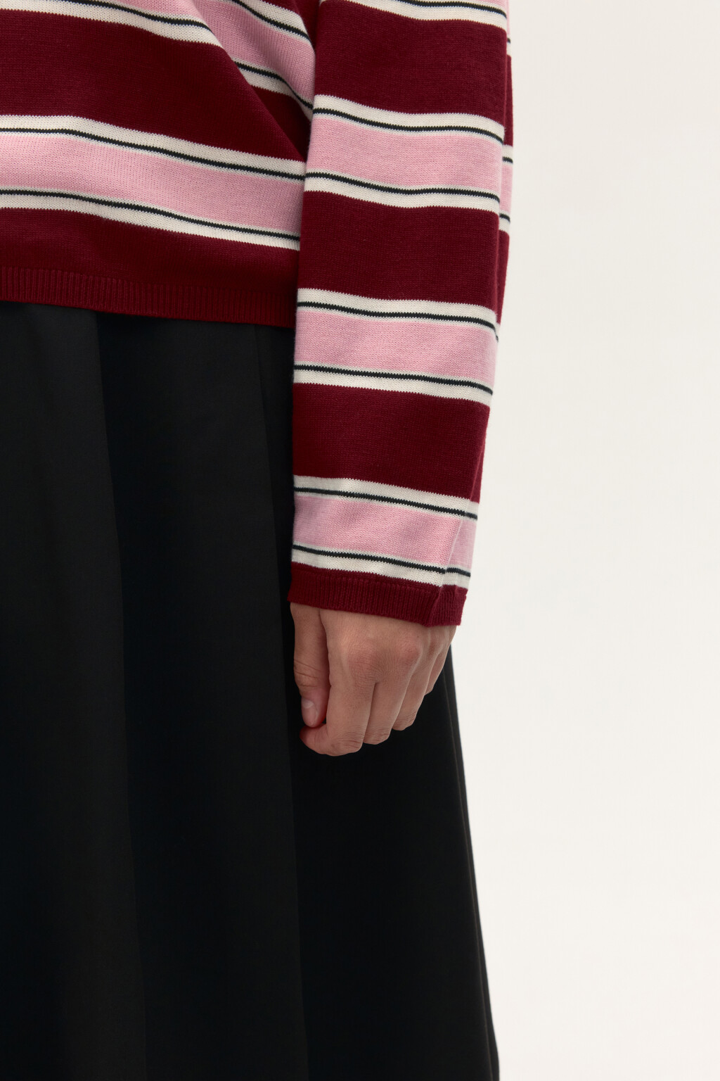 Джемпер-поло в полоску - цвет красный - 6