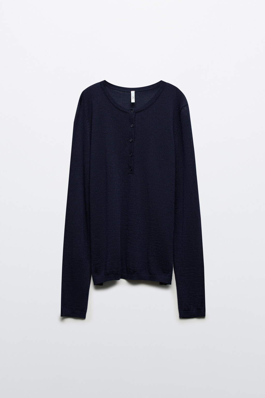 Джемпер из шерсти с застежкой - цвет синий - 7