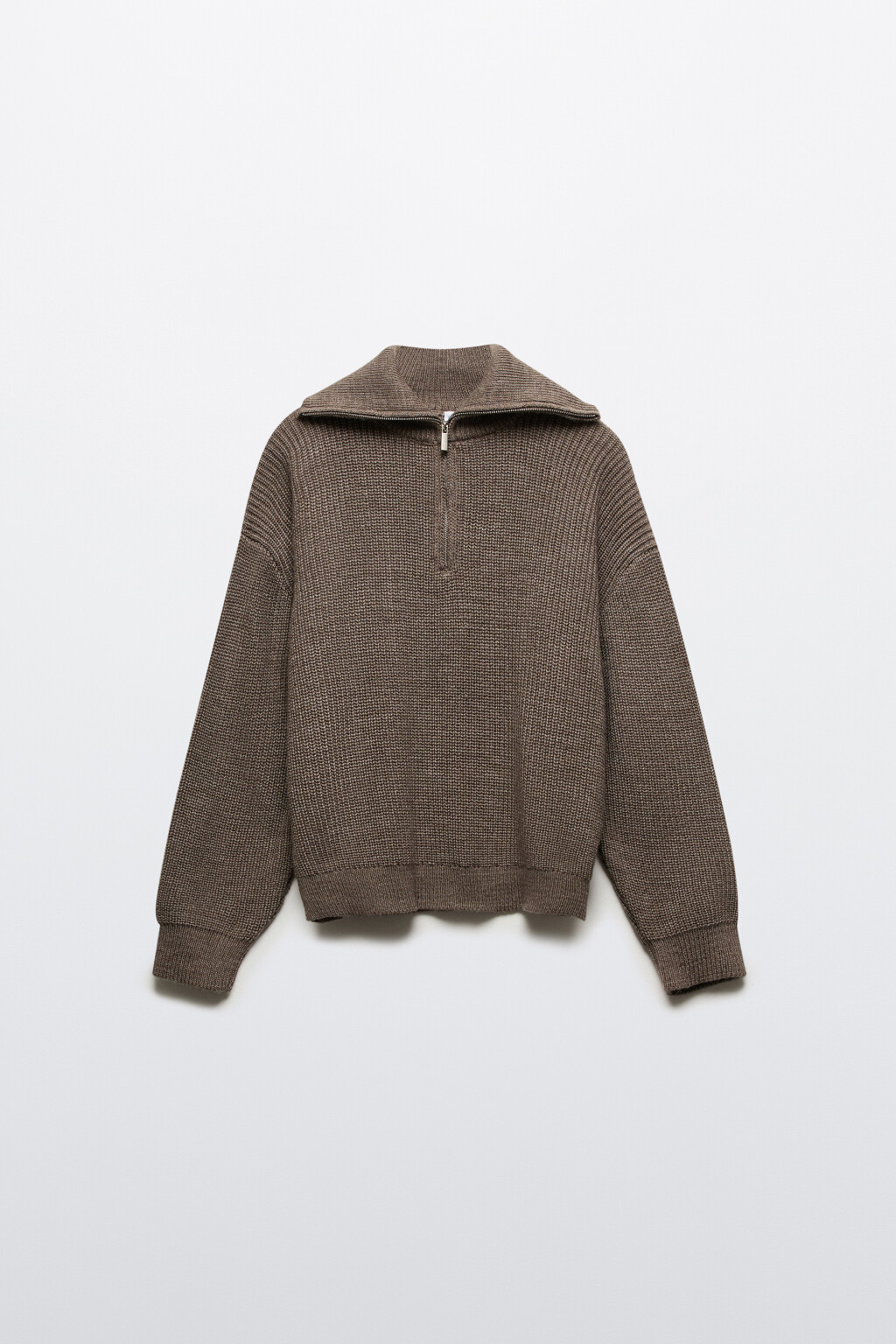 Джемпер на молнии в рубчик - цвет бежевый - 8