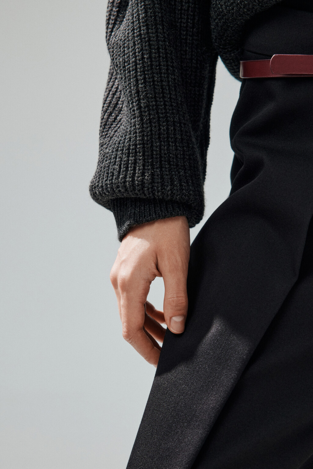 Джемпер на молнии в рубчик - цвет серый - 7