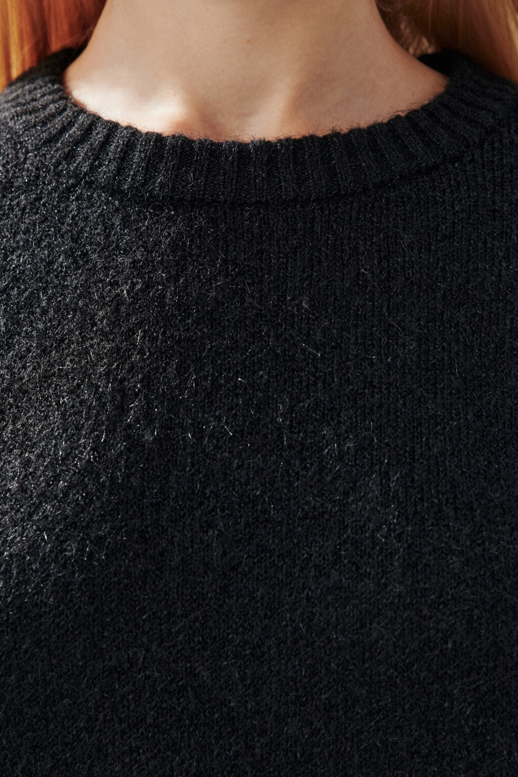 Джемпер вязаный с шерстью - цвет черный - 6