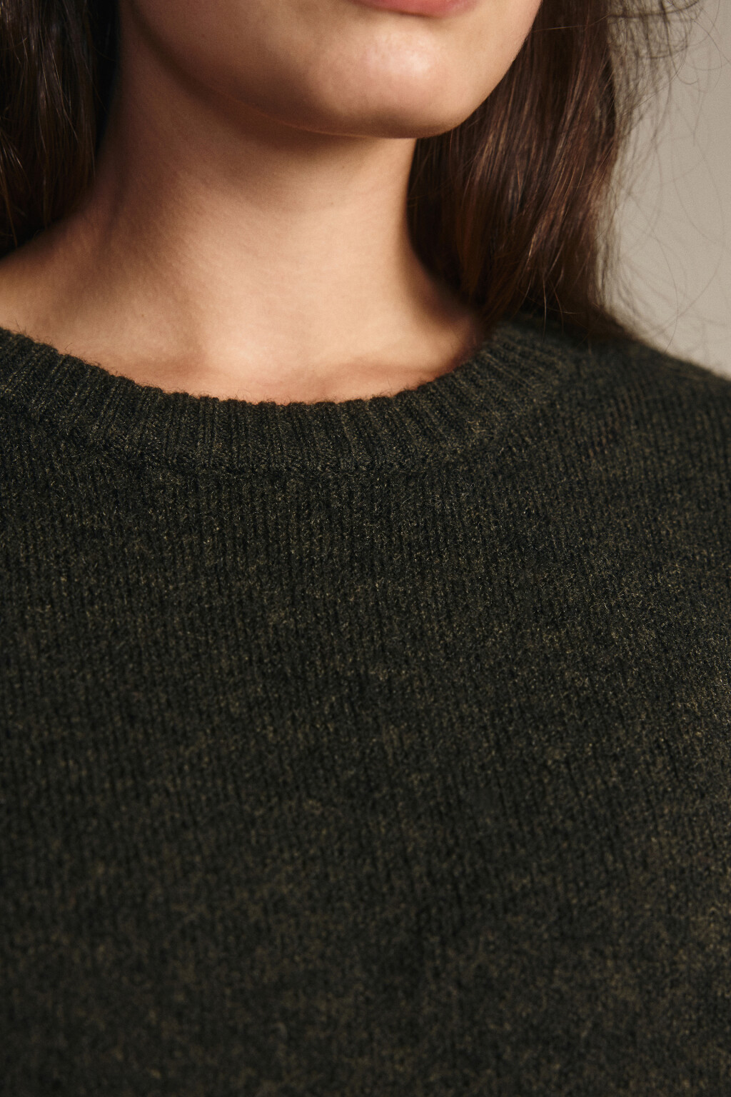 Джемпер вязаный с шерстью - цвет зеленый - 6