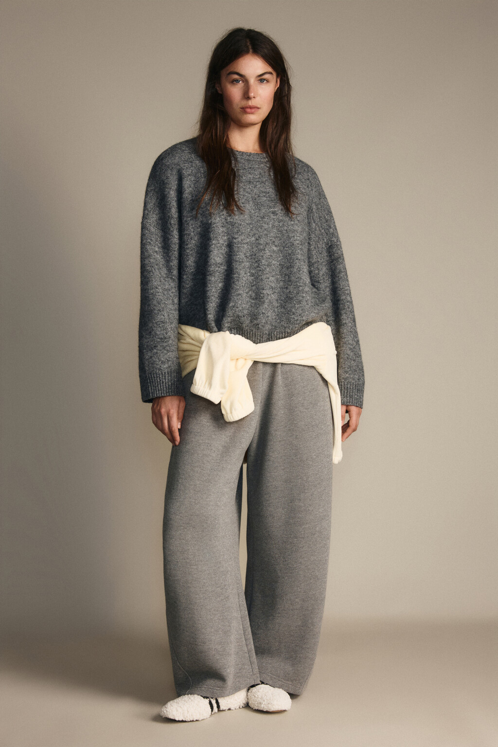 Джемпер вязаный с шерстью - цвет серый - 5