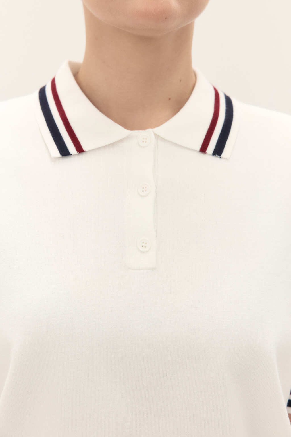 Джемпер-поло вязаный из вискозы - цвет молочный - 5
