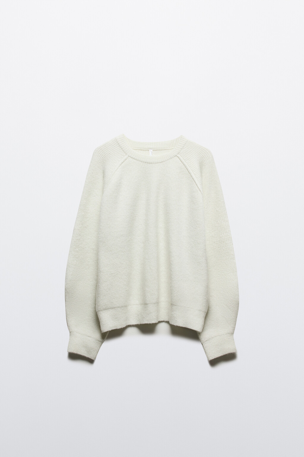 Джемпер вязаный с рукавами-реглан - цвет молочный - 7