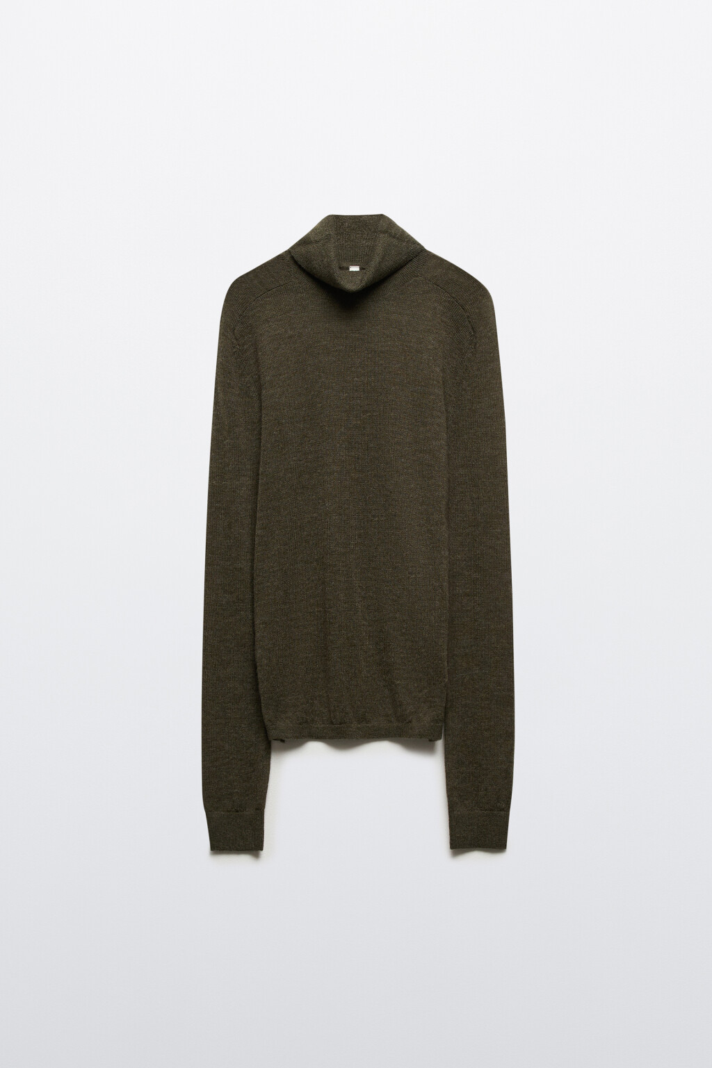 Водолазка тонкой вязки с шерстью - цвет зеленый - 7