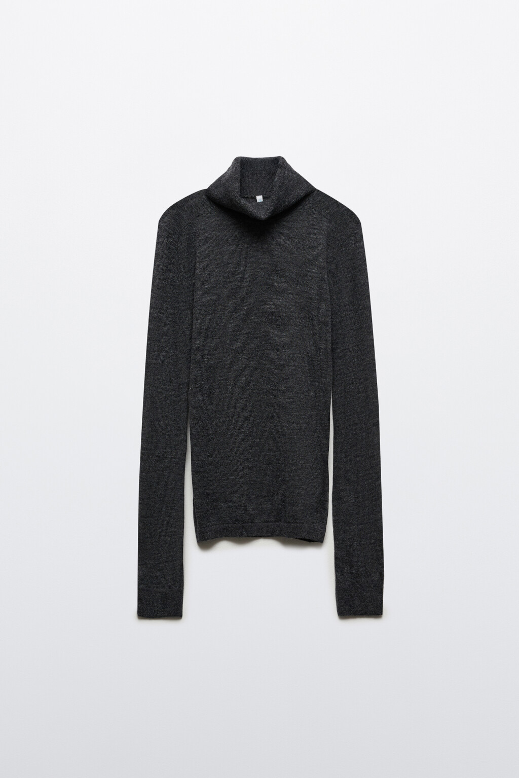 Водолазка тонкой вязки с шерстью - цвет серый - 7