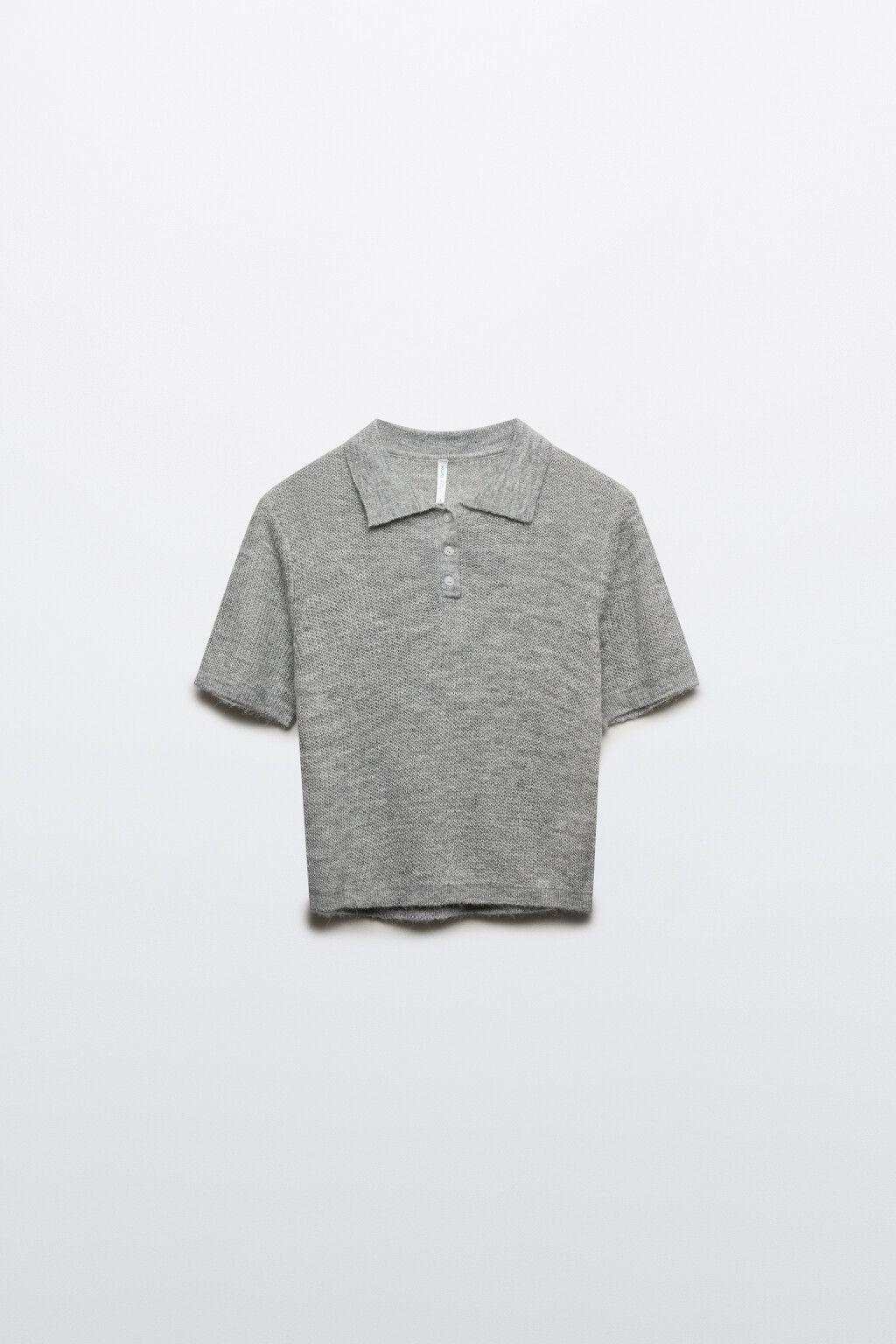 Джемпер-поло с короткими рукавами - цвет серый - 7