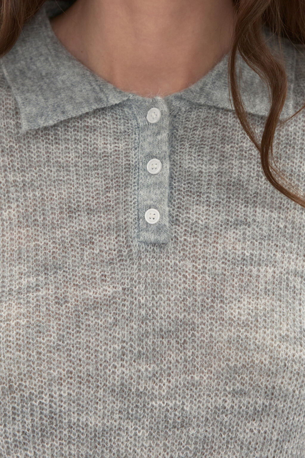 Джемпер-поло с короткими рукавами - цвет серый - 5