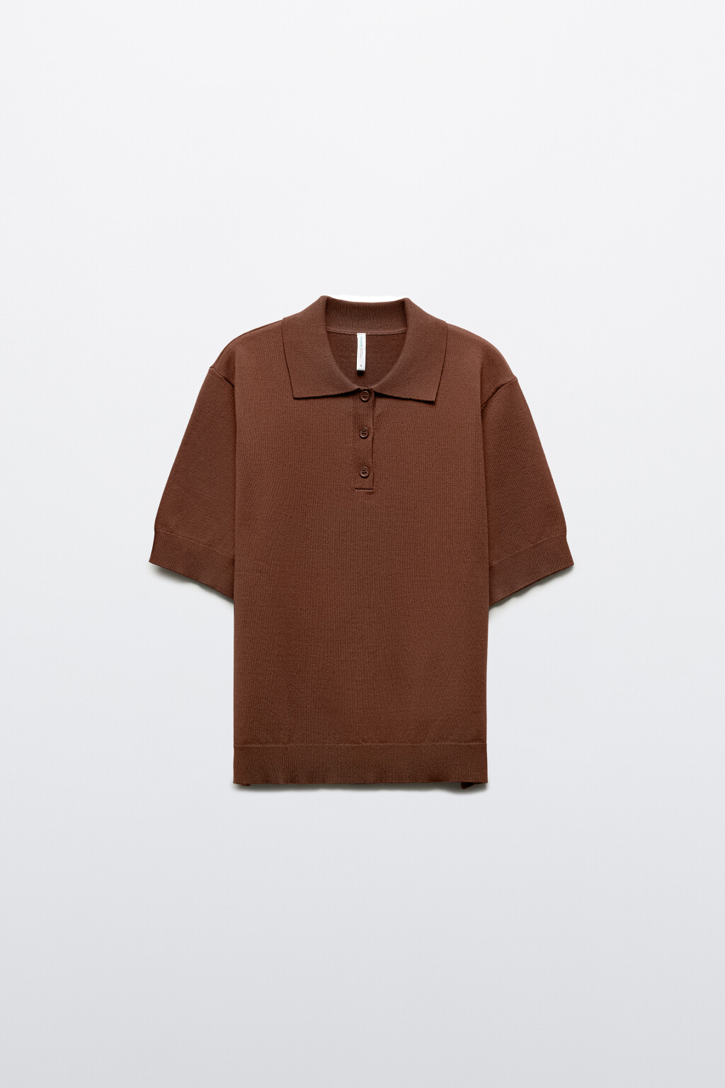 Джемпер-поло из вязаного трикотажа - цвет красный - 8