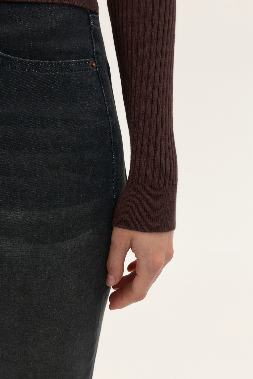 Кардиган облегающий на молнии - цвет коричневый - 6