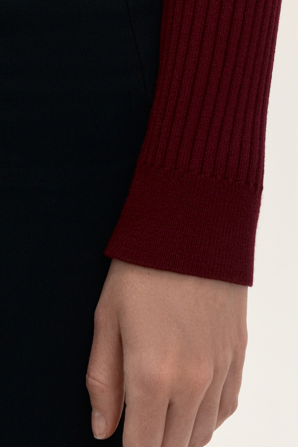 Кардиган облегающий на молнии - цвет бордовый - 6