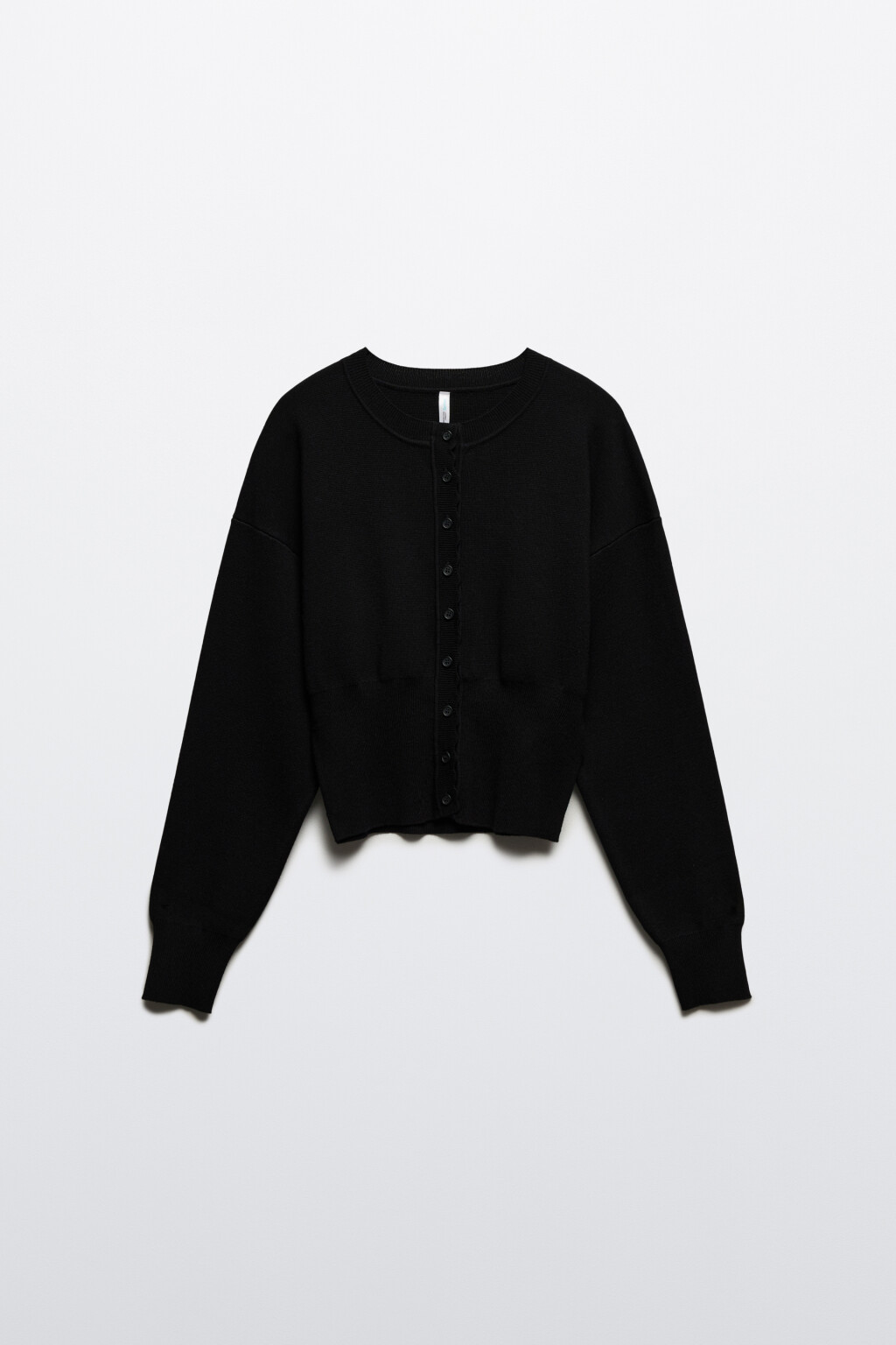 Кардиган на пуговицах укороченный - цвет черный - 8