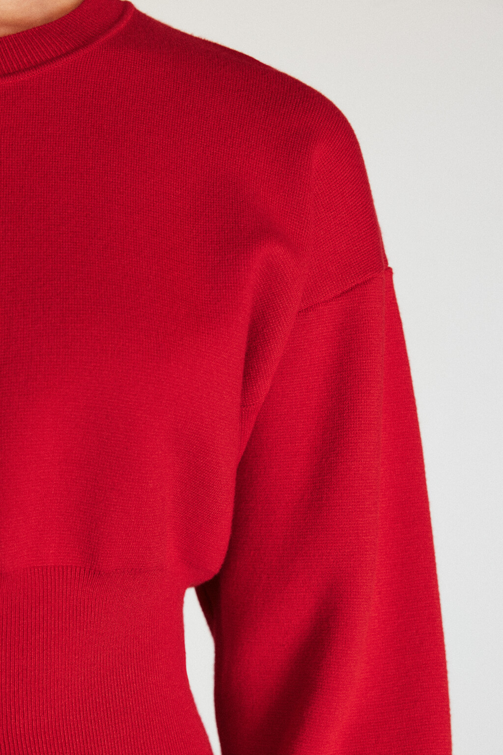 Кардиган на пуговицах укороченный - цвет красный - 7