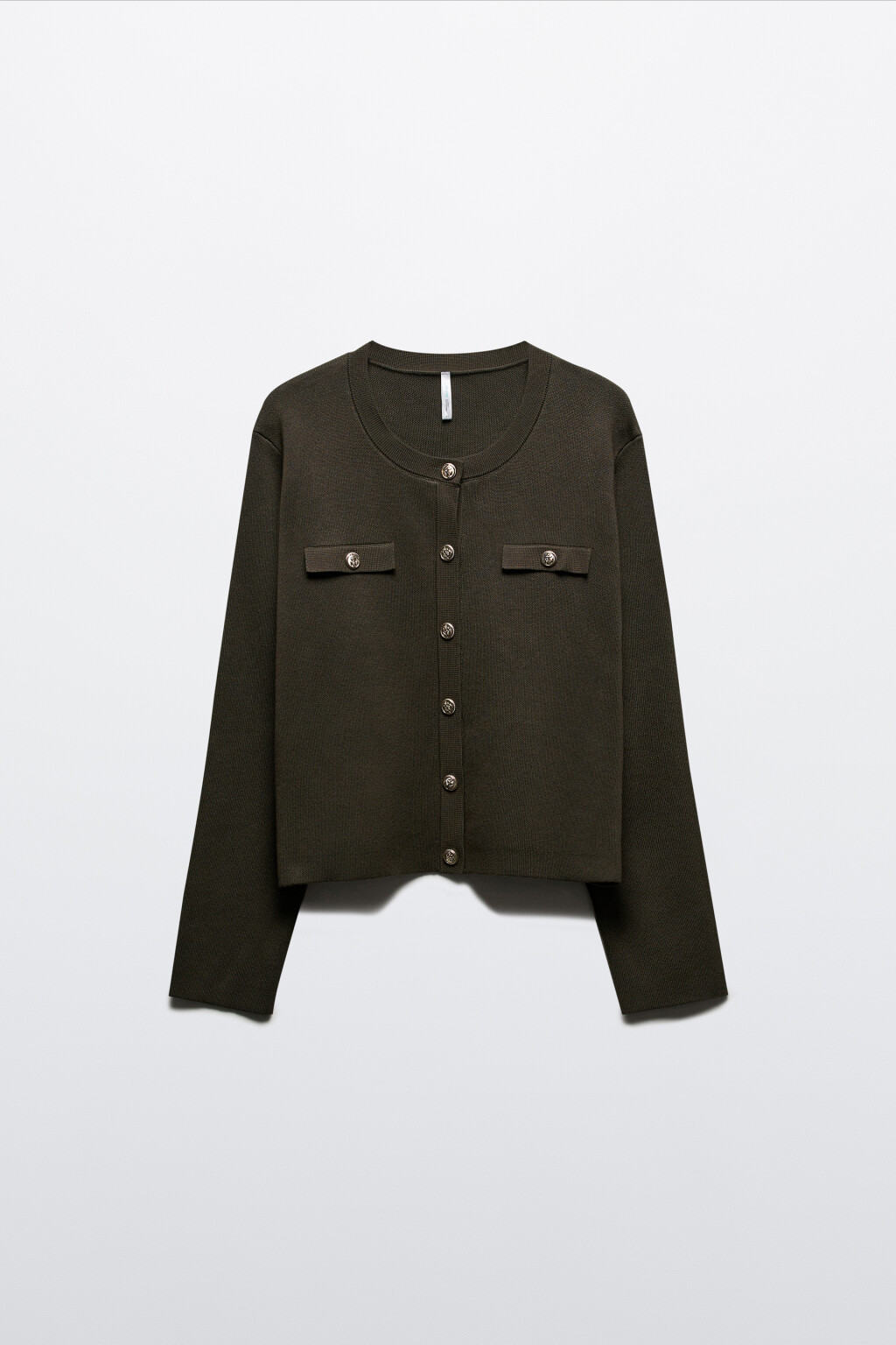Кардиган на пуговицах жаккардовый - цвет зеленый - 7