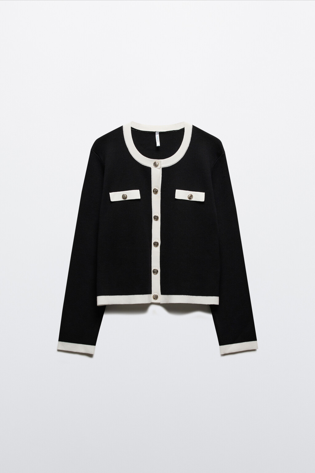 Кардиган на пуговицах жаккардовый - цвет черный - 7