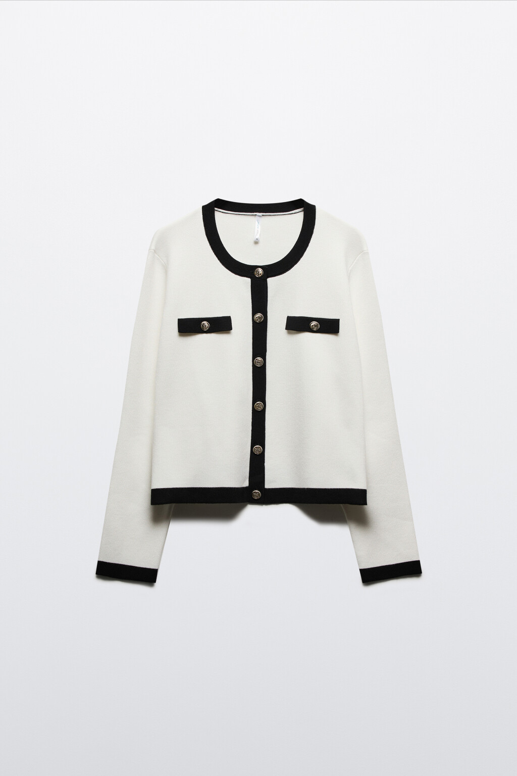 Кардиган на пуговицах жаккардовый - цвет молочный - 7