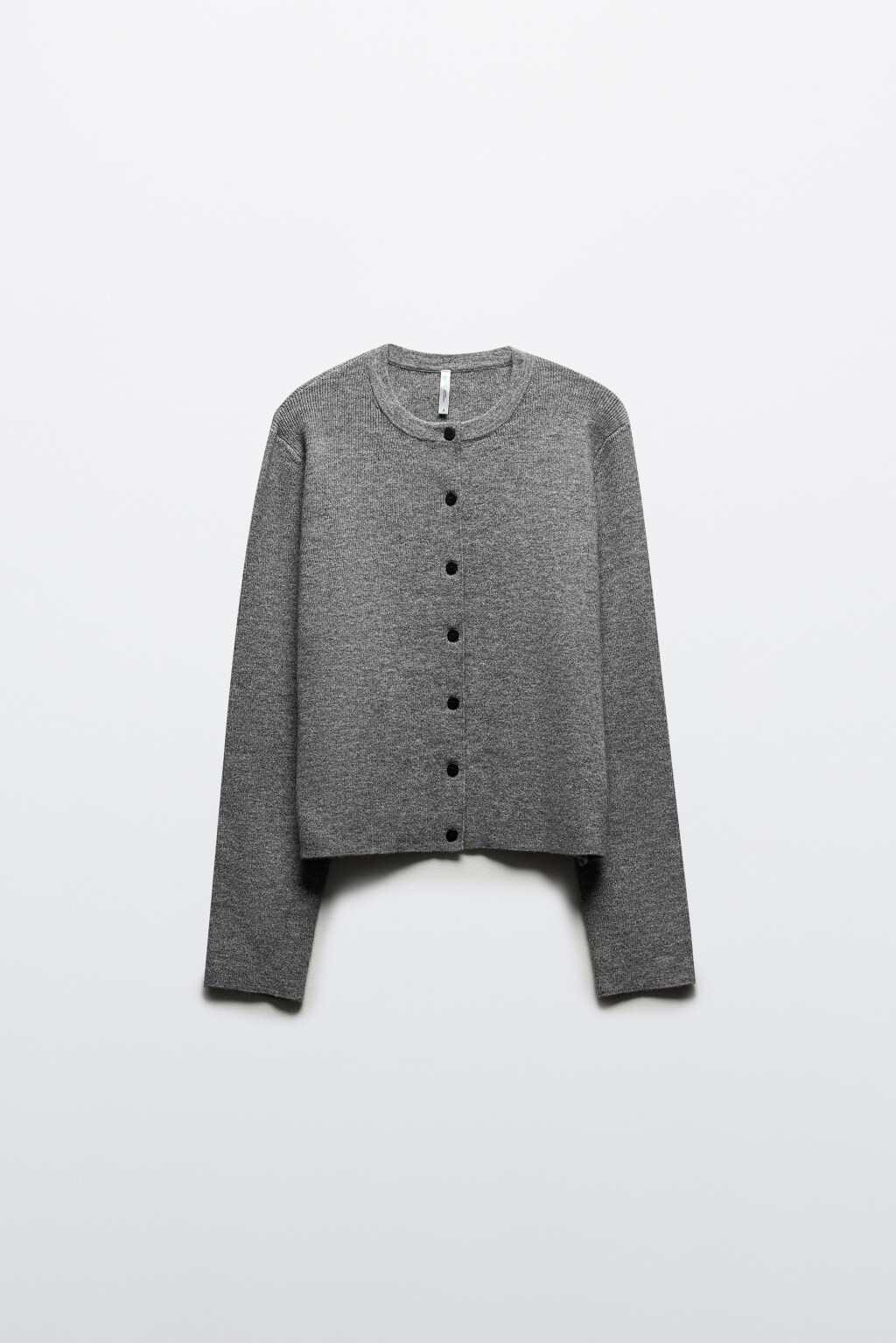 Кардиган на пуговицах с круглым вырезом - цвет серый - 8