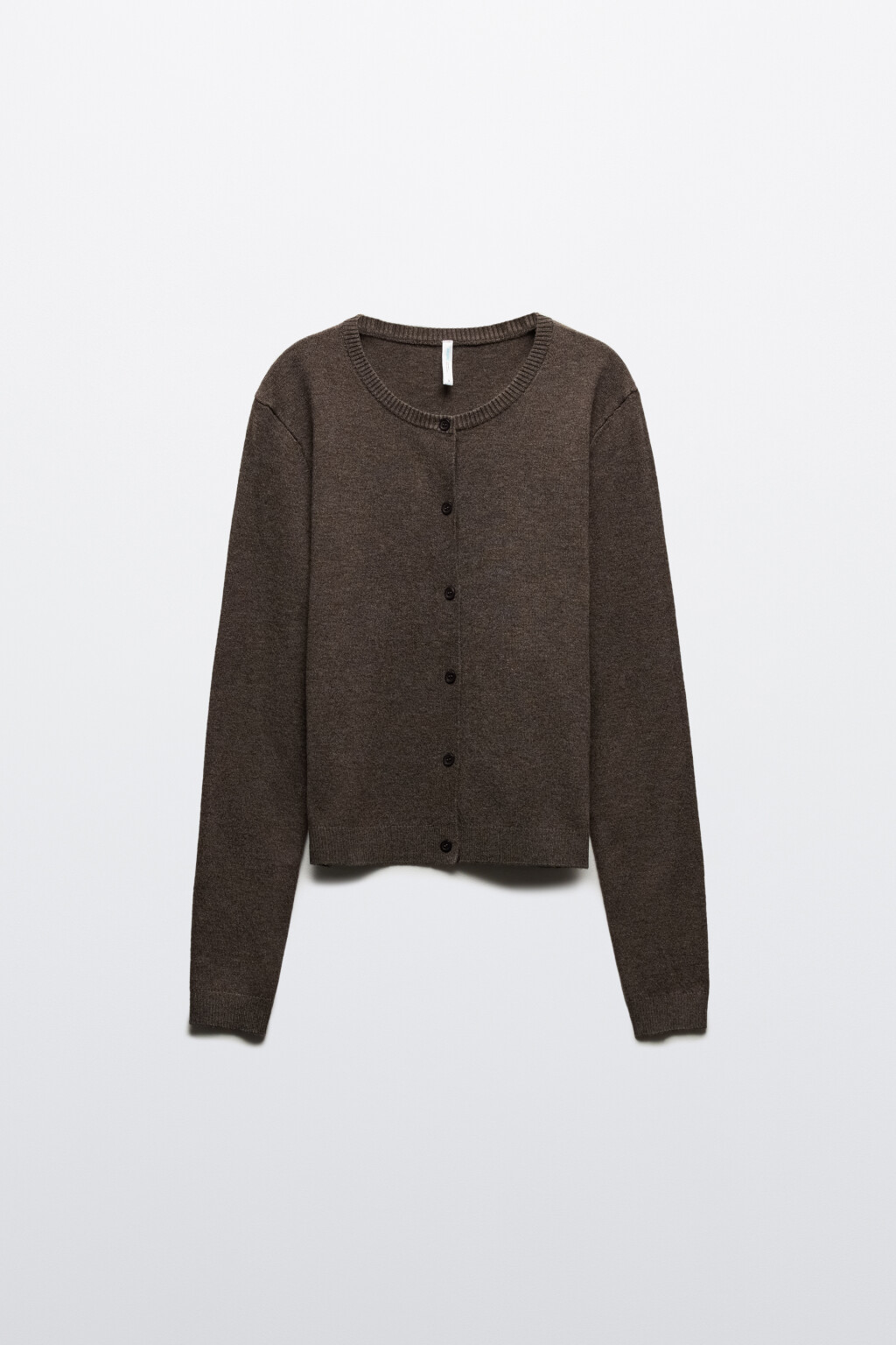 Кардиган на пуговицах с круглым вырезом - цвет бежевый - 9