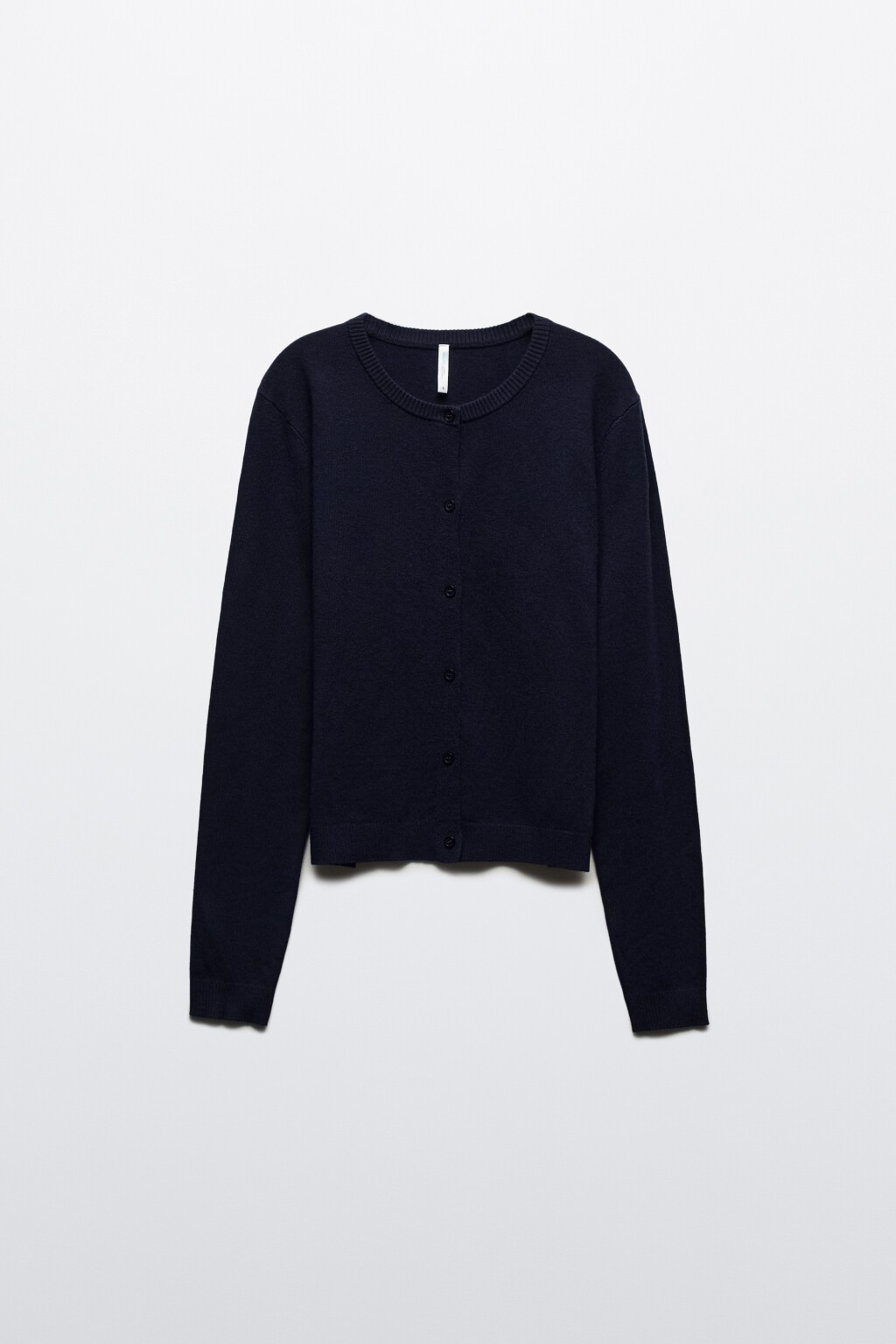 Кардиган на пуговицах с круглым вырезом - цвет синий - 7