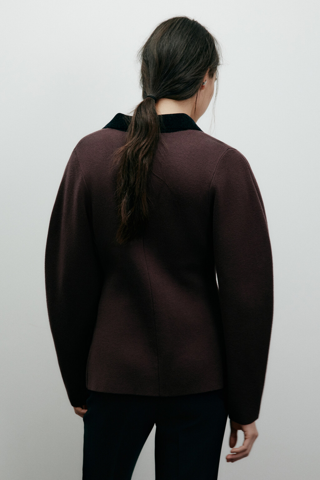 Кардиган на пуговицах приталенный - цвет коричневый - 3