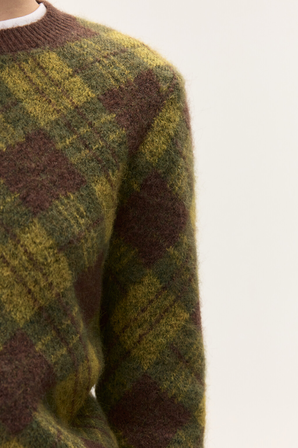 Кардиган на пуговицах с шерстью - цвет зеленый - 7