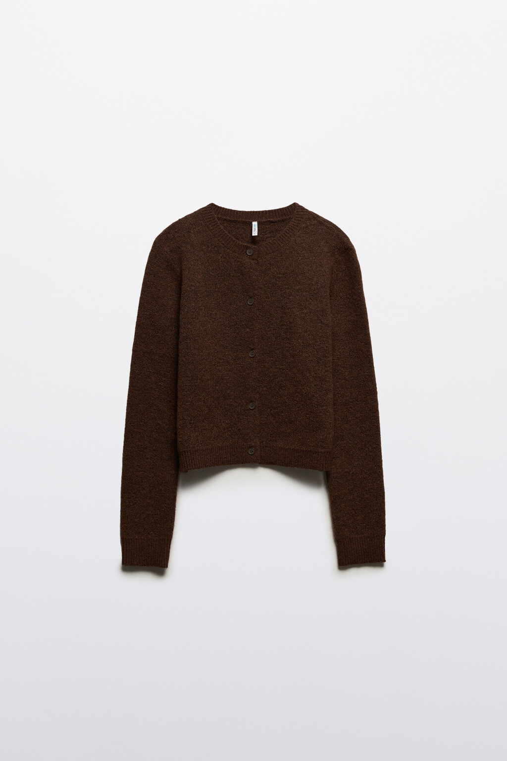 Кардиган на пуговицах с шерстью - цвет коричневый - 7