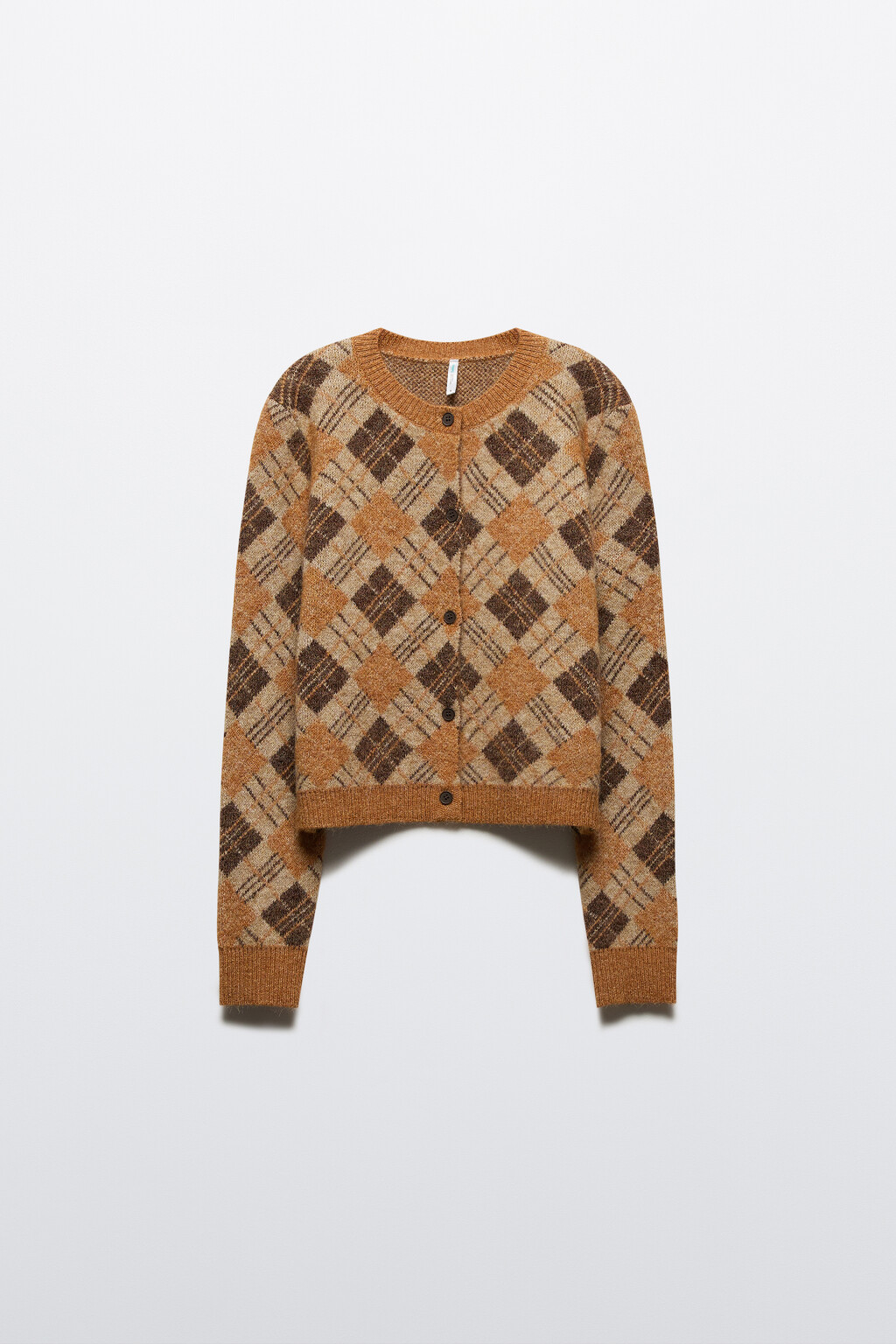 Кардиган на пуговицах с шерстью - цвет бежевый - 10