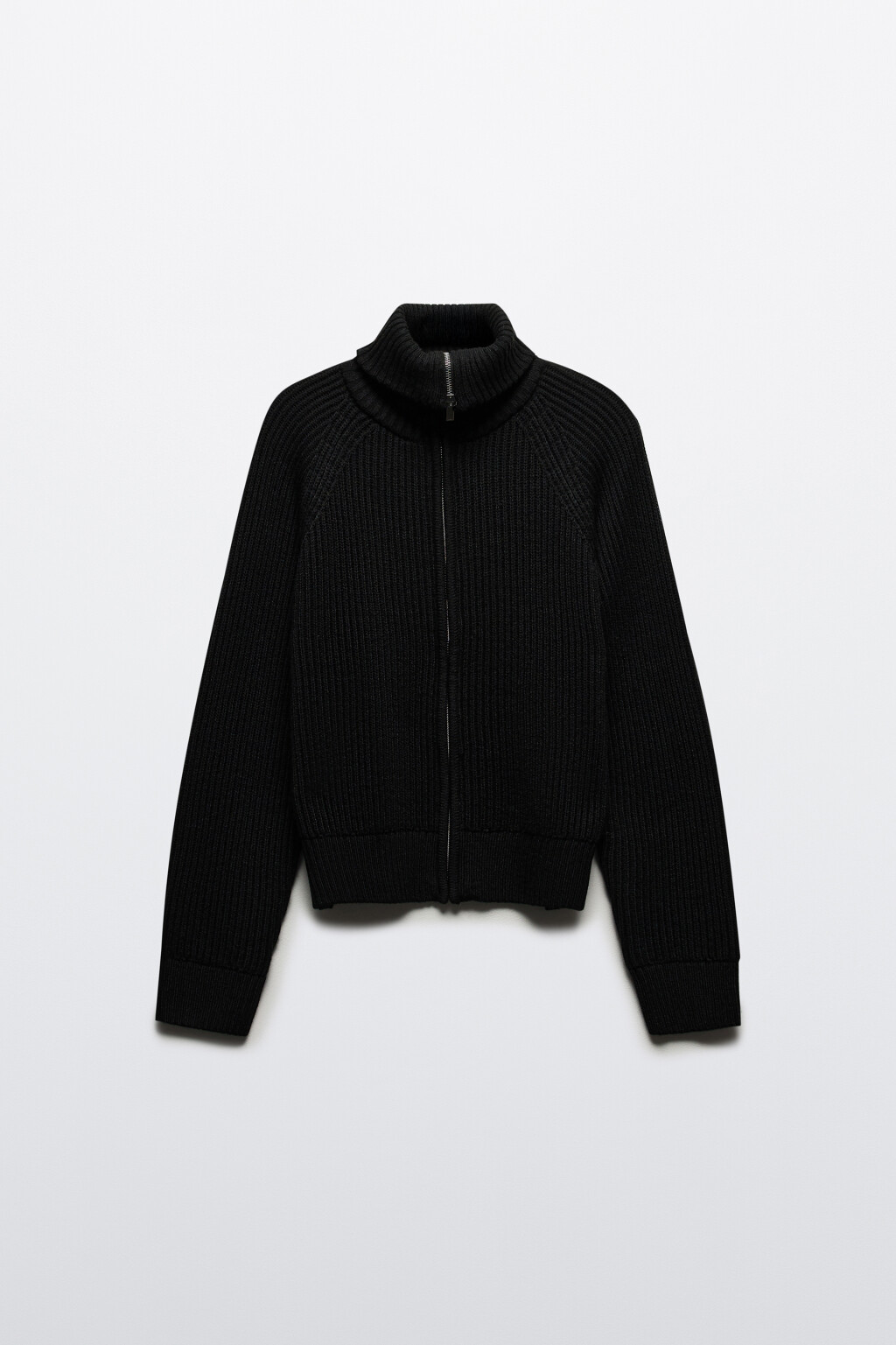 Кардиган вязаный на молнии - цвет черный - 7