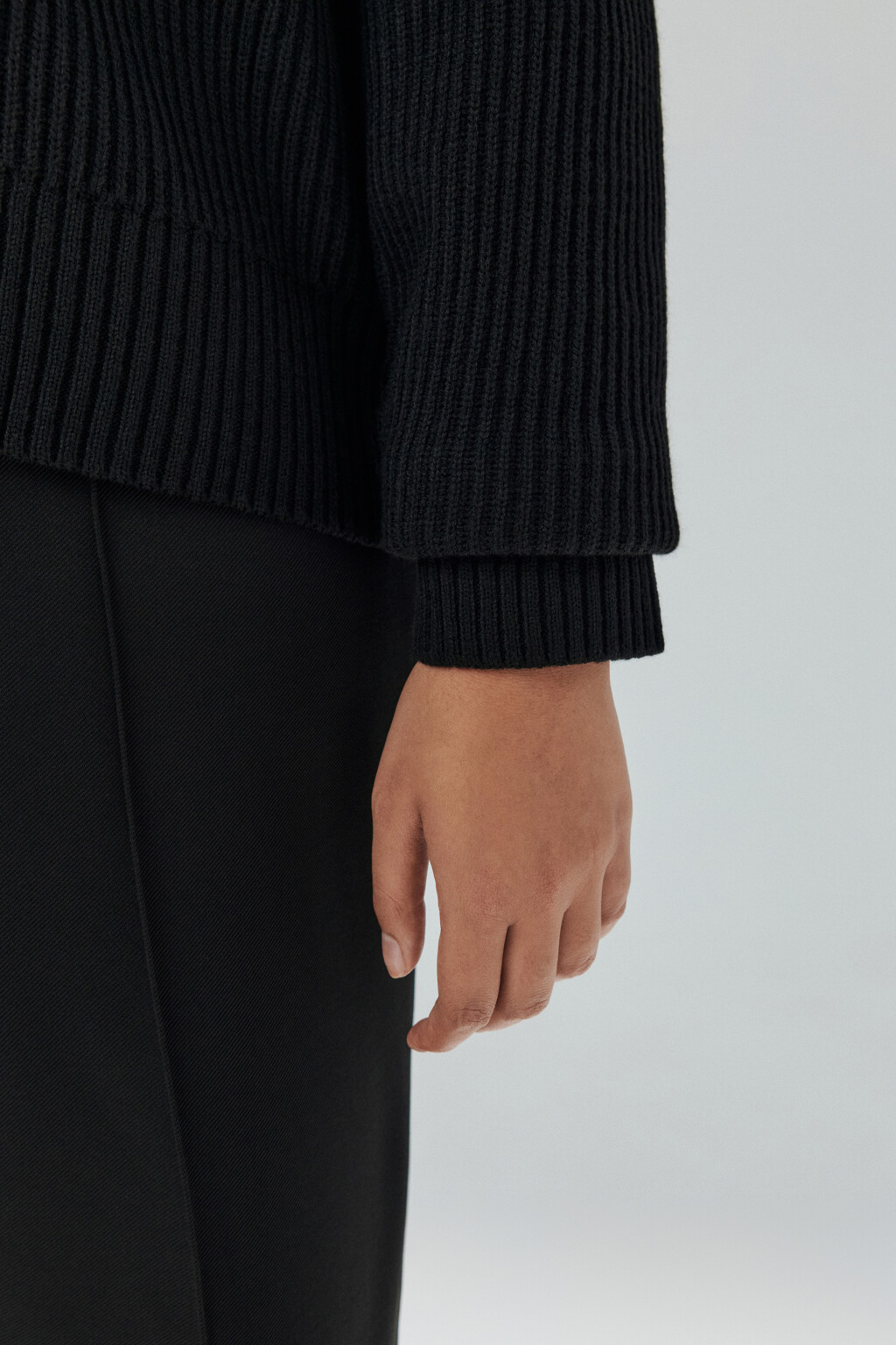 Кардиган вязаный на молнии - цвет черный - 6