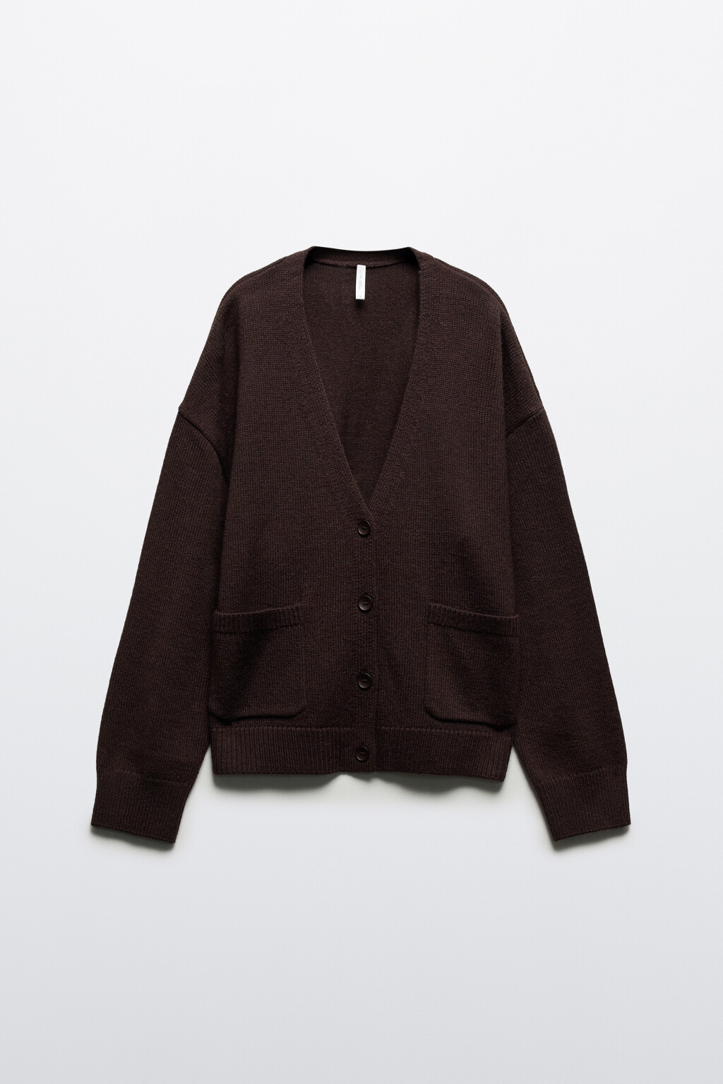 Кардиган на пуговицах с карманами - цвет коричневый - 8