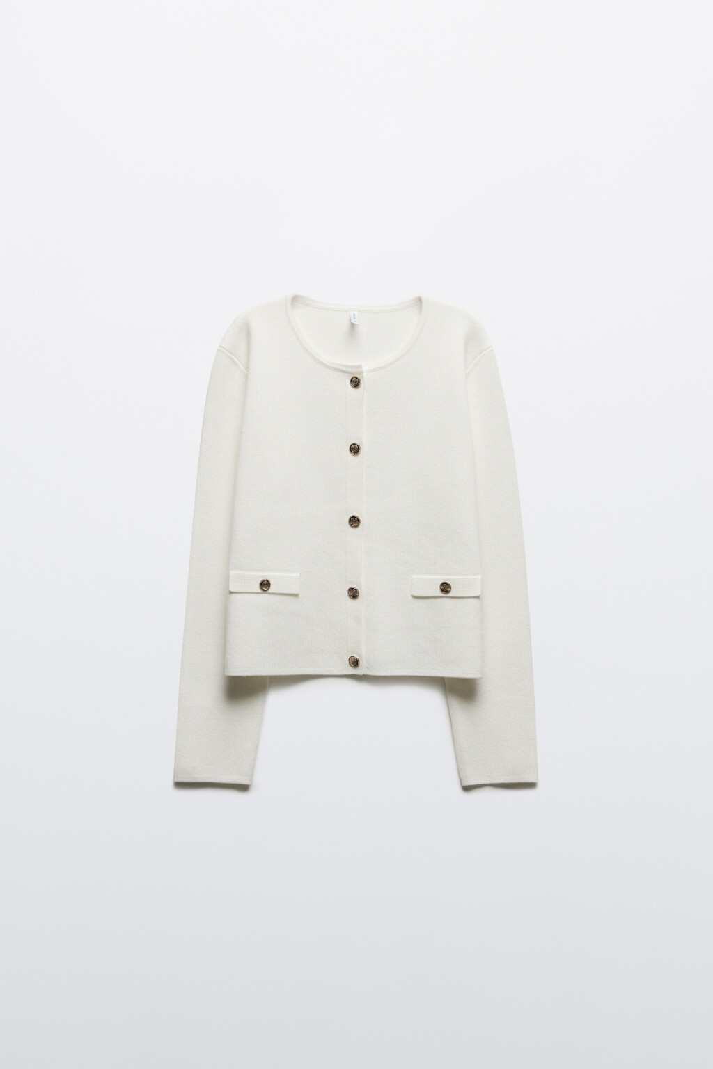 Кардиган жаккардовый на пуговицах - цвет молочный - 7
