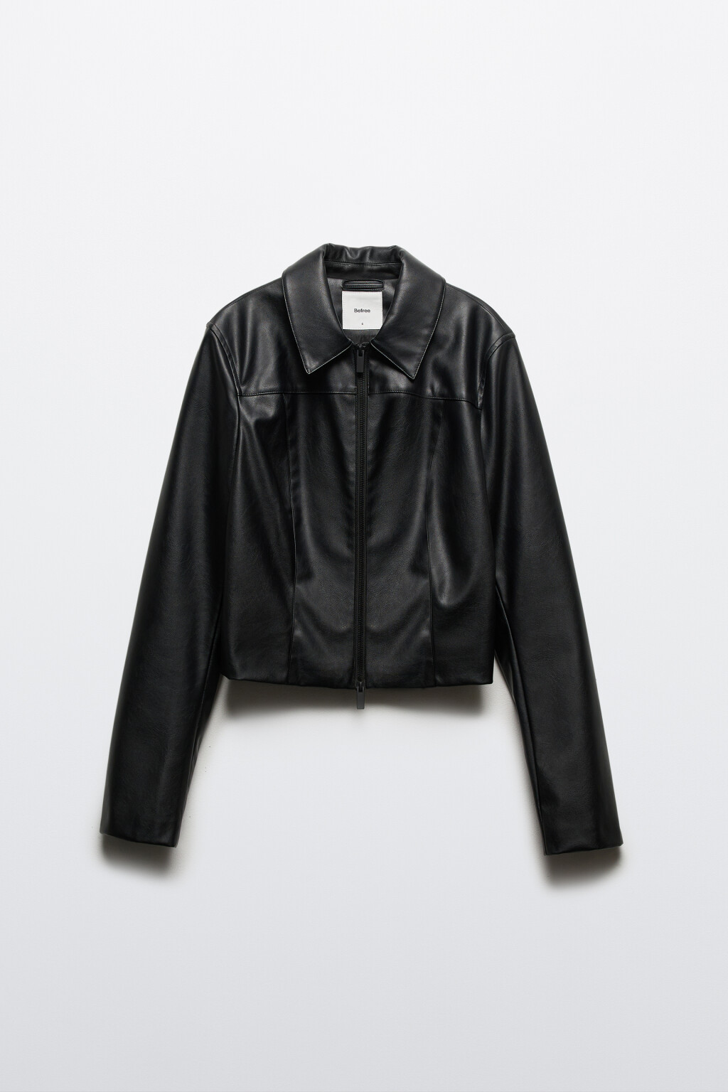 Куртка-жакет приталенная на молнии - цвет черный - 8