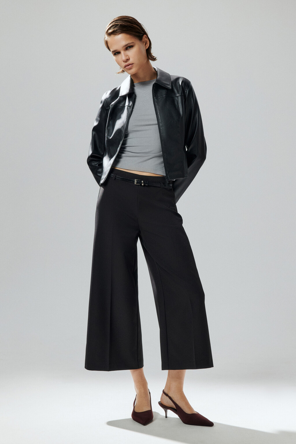 Куртка-жакет приталенная на молнии - цвет черный - 4