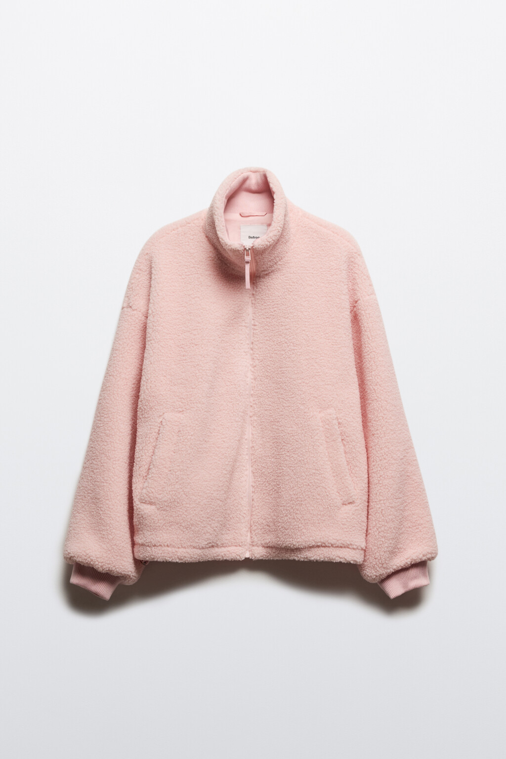 Куртка плюшевая на молнии - цвет розовый - 3