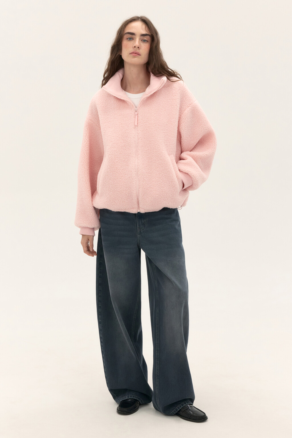 Куртка плюшевая на молнии - цвет розовый - 7