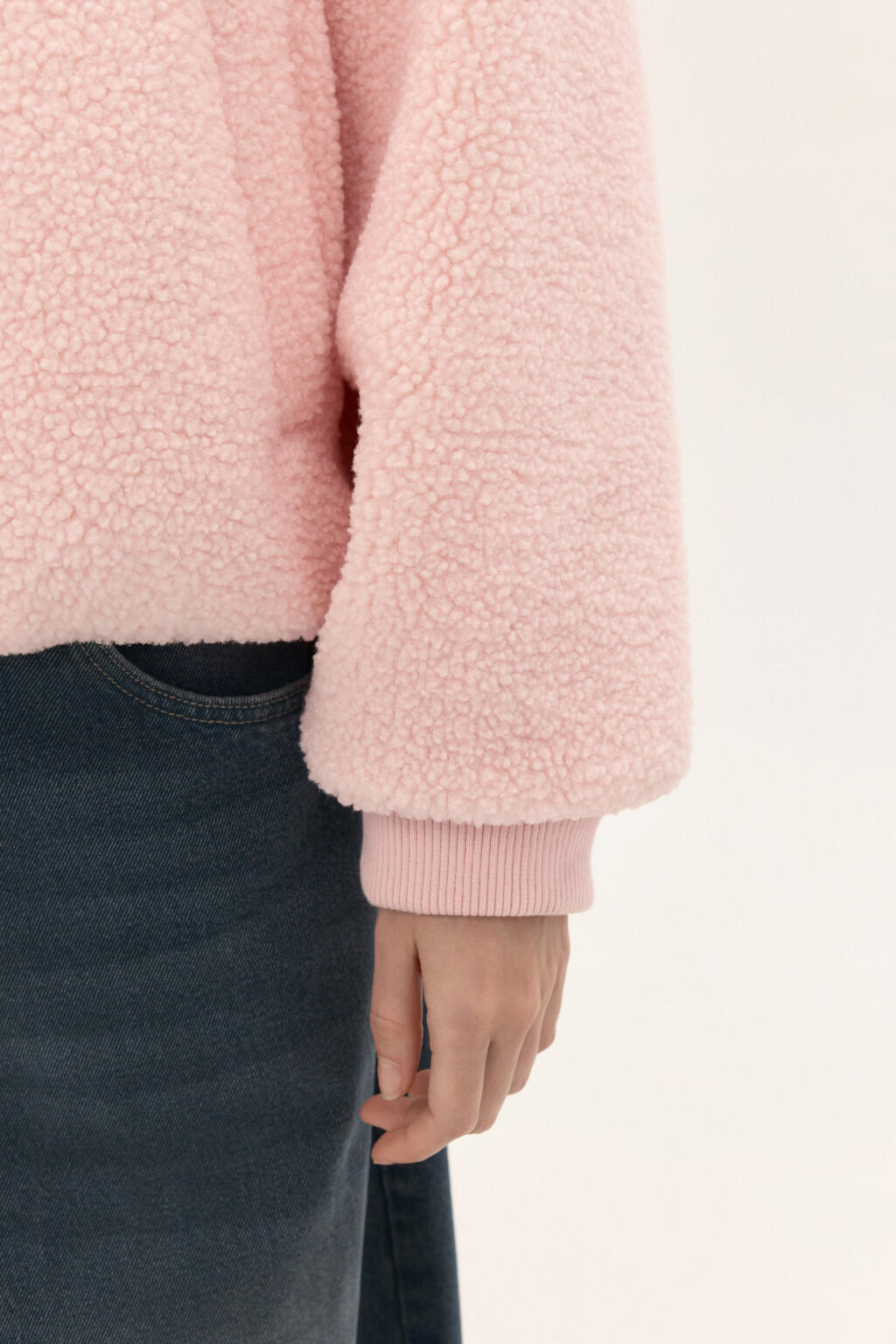 Куртка плюшевая на молнии - цвет розовый - 9